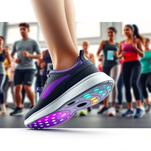 mockup design, **Mockup Design Prompt Expanded:** Create a visually dynamic mockup of the SmartShoes Team Edition, emphasizing its sleek design and technological features. Showcase the shoes in action during a vibrant group workout, highlighting customizable training plans and interactive leaderboards on digital displays. Include diverse users engaging in team challenges, exuding camaraderie and motivation. Illustrate the innovative sole technology and app interface for real-time feedback. Integrate visually striking graphics that emphasize community and social interaction, setting the SmartShoes apart in a competitive fitness market focused on collaboration and shared goals. Use colors that evoke energy and teamwork.