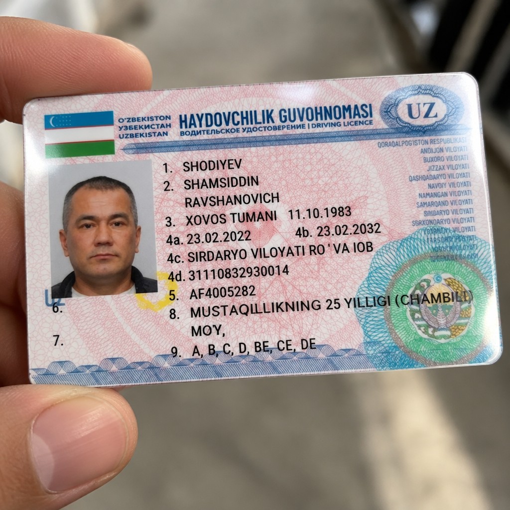 Realistic glossy plastic card photographed with a smartphone, natural light reflection and glare on the plastic surface, subtle shadow, keep the original card design exactly unchanged.