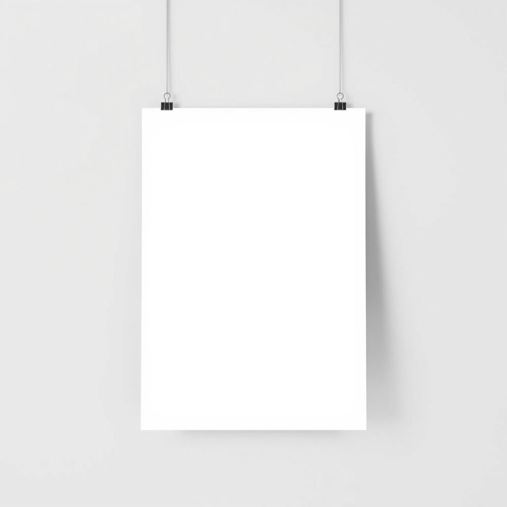 A striking poster mockup featuring minimalist themes, showcasing gentle, muted colors like soft pastels and subtle earth tones. Modern fonts elegantly placed, emphasizing clean lines. Symmetrical layouts create a sense of balance. Flat textures provide depth, while negative space allows the eye to rest. Perfect for contemporary art displays.