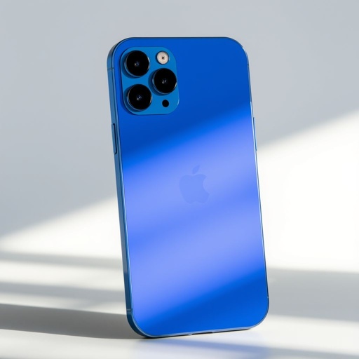 A sleek iPhone 13 model in vibrant blue, its plastic body gleaming under soft light. The 64 MP camera, nestled in a compact design, promises high-resolution captures. A symbol of innovation, a 5000 mAh battery ensures endurance. The subtle Firefox OS logo hints at a seamless digital experience. Ideal for budget-conscious users.