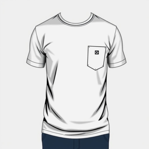 mockup design, Design a stylish, professional t-shirt suitable for office wear, featuring a modern cut and breathable fabric. Incorporate subtle colors like navy or charcoal gray, alongside a minimalistic logo on the chest pocket. Highlight a comfortable fit and a professional vibe, perfect for casual Fridays or team-building events in corporate settings.