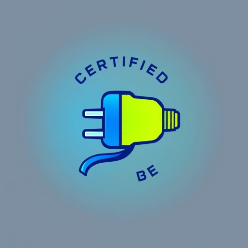 mockup design, Design a sleek and modern logo for “Certified Plug,” featuring a stylized electrical plug intertwined with a certification badge. Use bold, vibrant colors like electric blue and neon green. The logo should convey reliability and innovation, suitable for tech-focused branding, with clean lines and a dynamic, energetic feel.